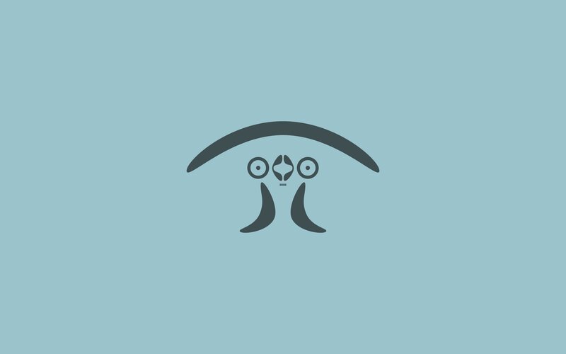 Abstract Eye-like Symbol — Light Blue