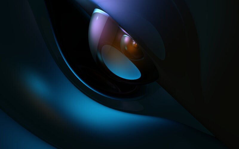Abstract Eye Shape — Blue