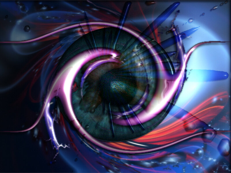 abstract eye spiral design