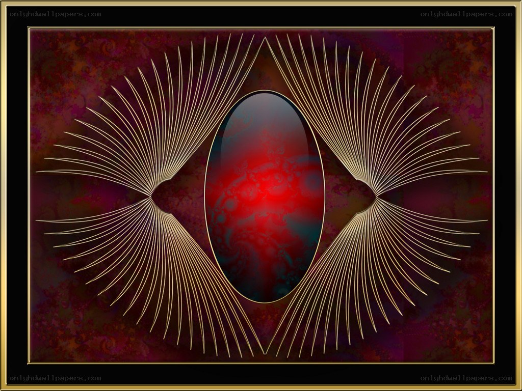 Abstract eye with golden lines