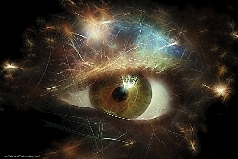 Abstract eye with light effects