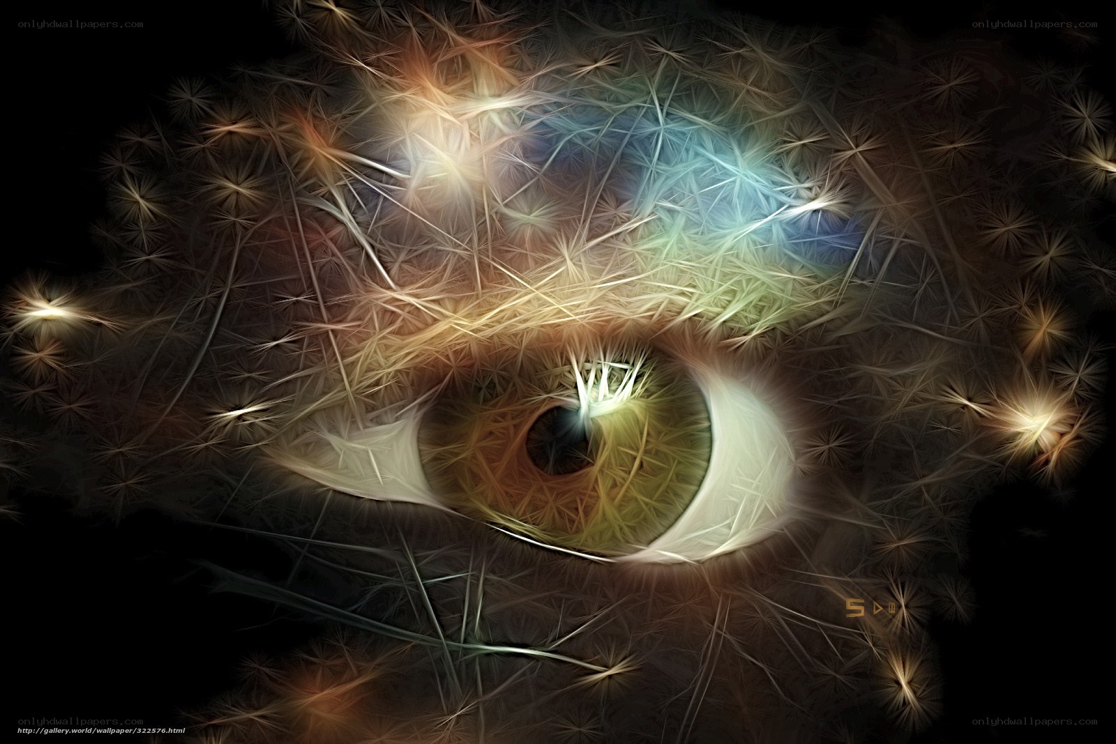 Abstract eye with light effects