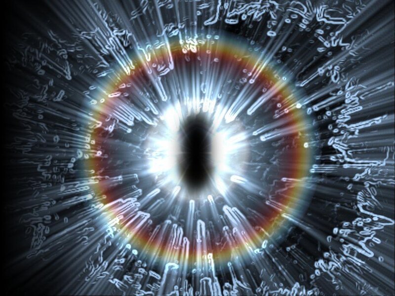 abstract eye with light rays