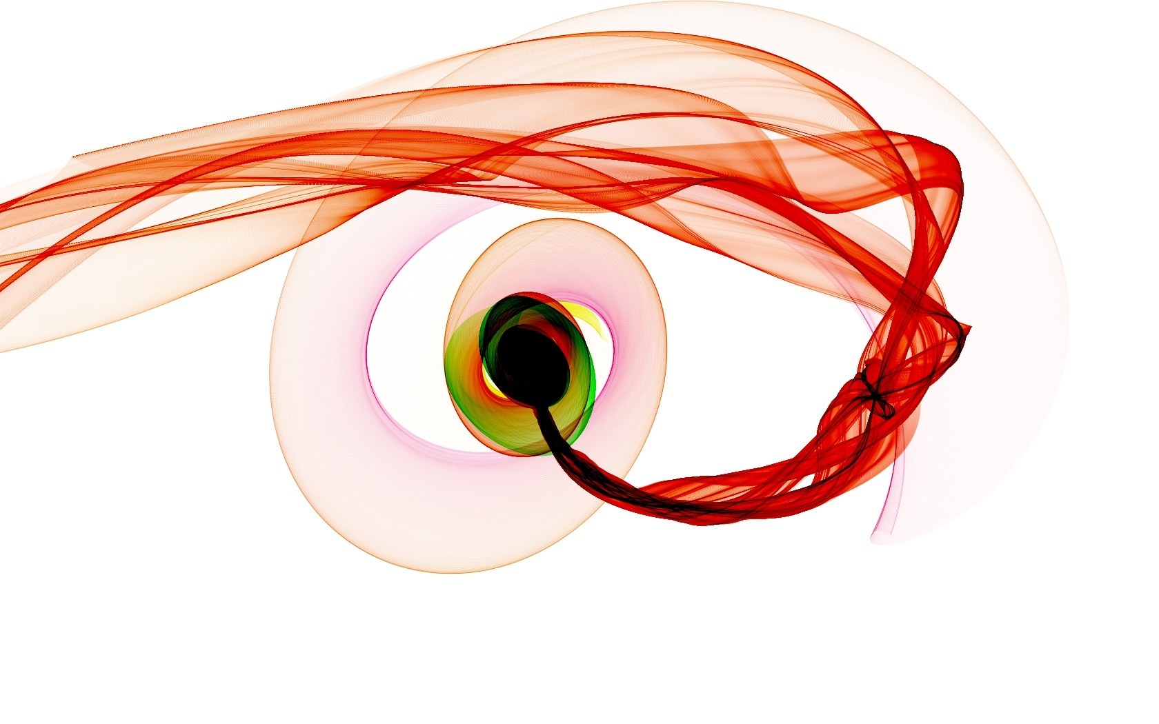 abstract eye with red swirls