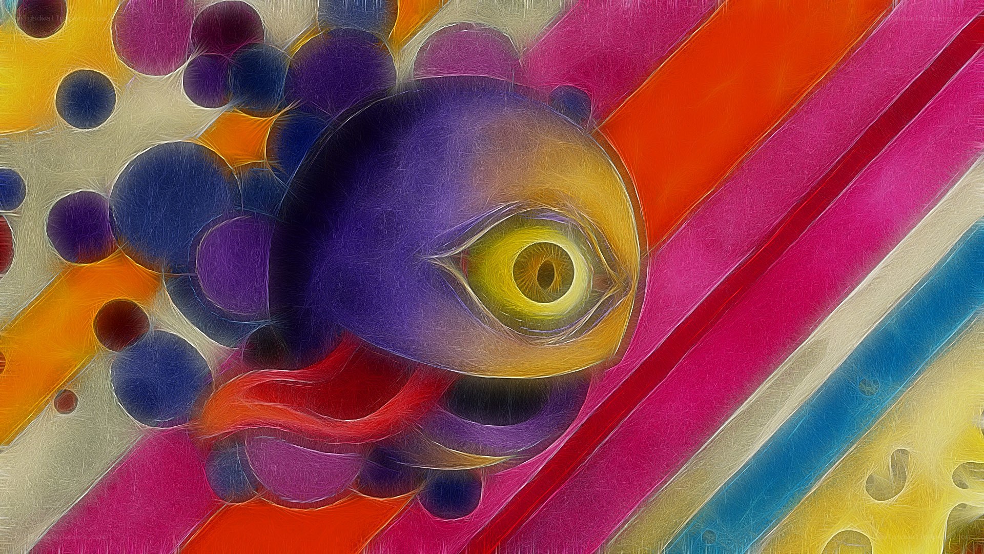 Abstract eye with vibrant colors