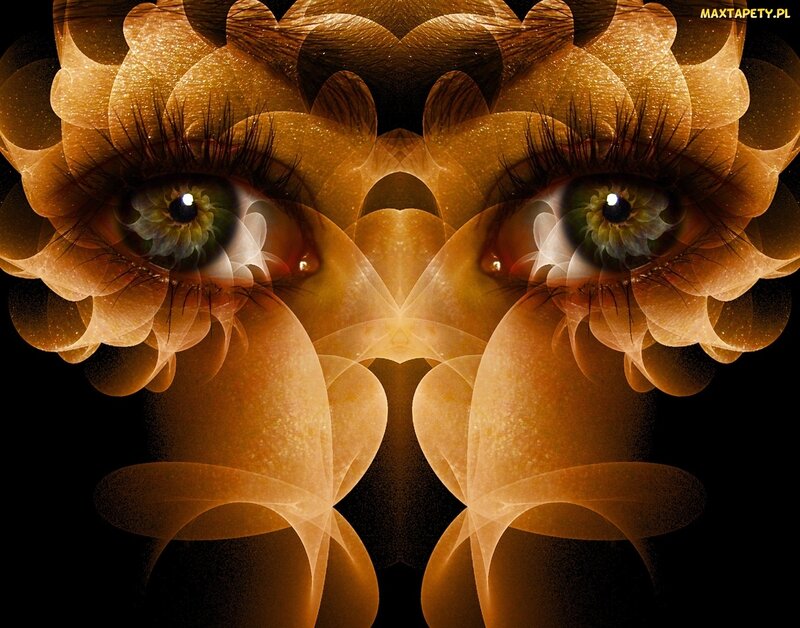 Abstract Eyes Art — Brown