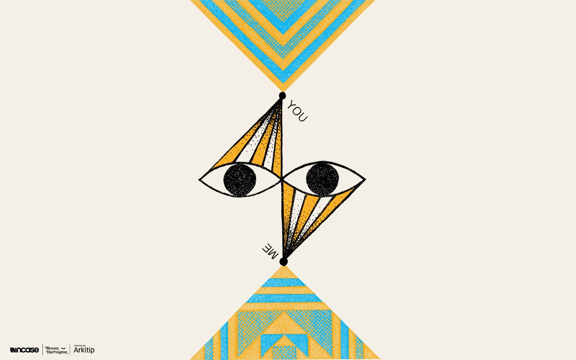 Abstract eyes with geometric shapes