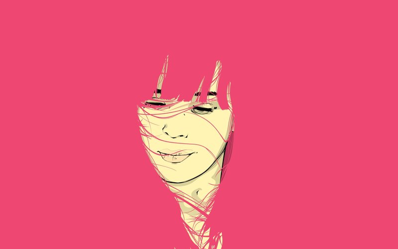 abstract face illustration