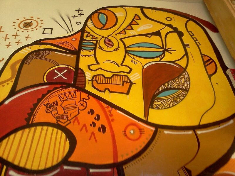 Abstract Face Mural