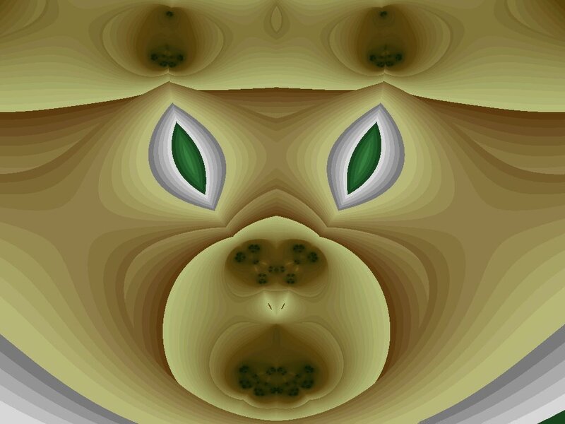 Abstract Face Pattern — Green, Hypnotic