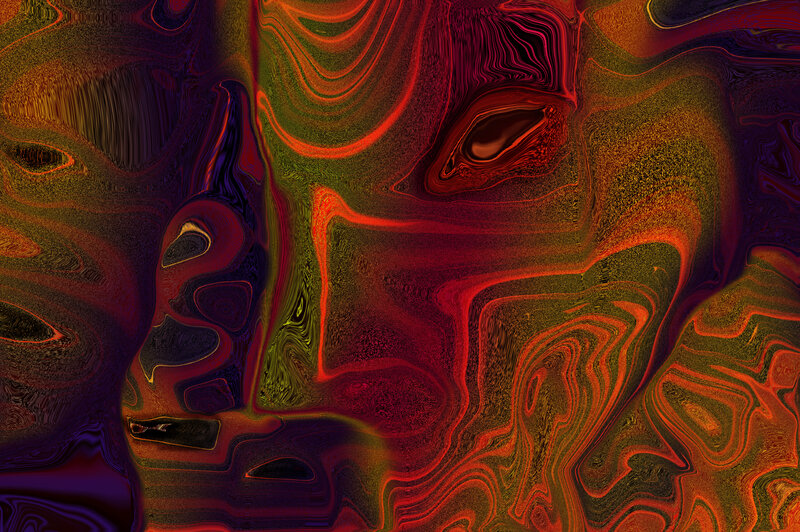 Abstract Face Pattern — Red