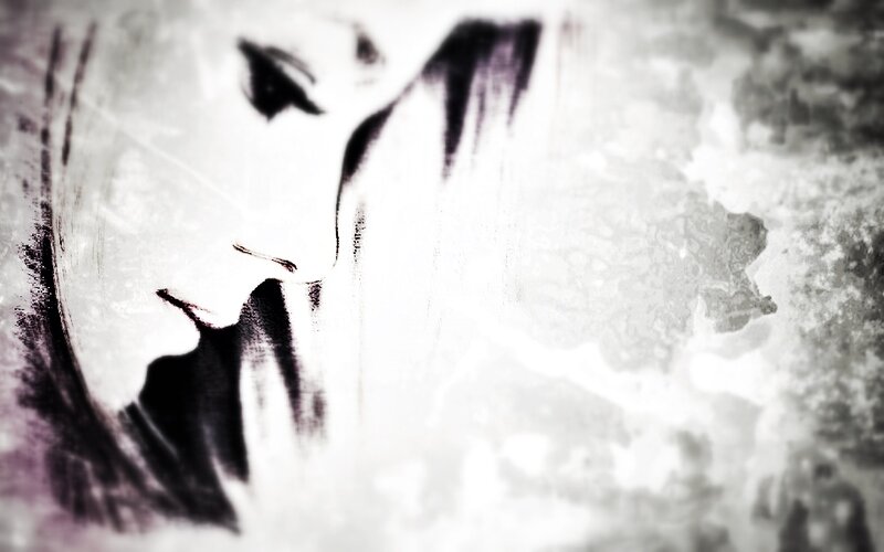 Abstract Face Portrait — Black