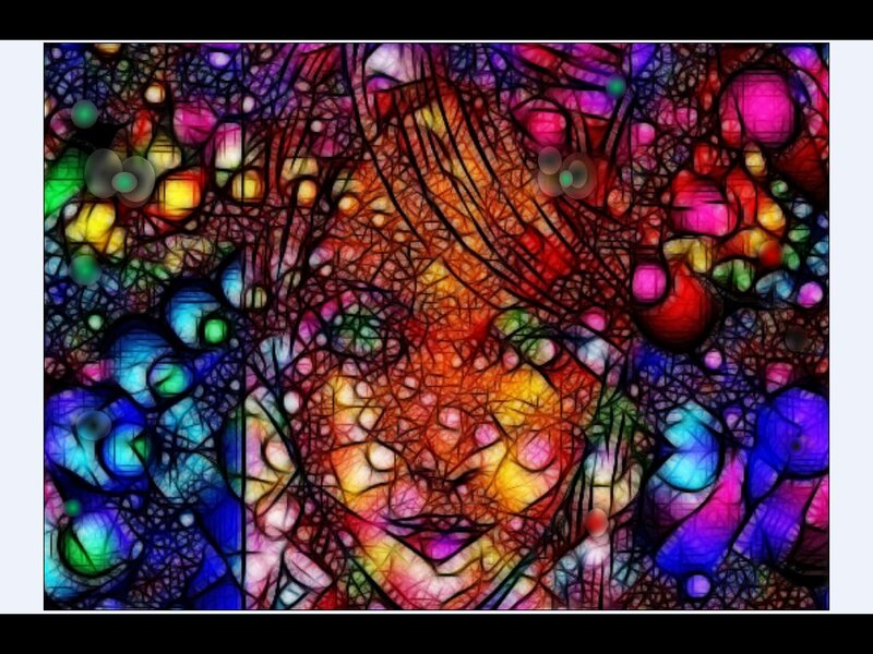 Abstract Face Portrait — Red, Vibrant