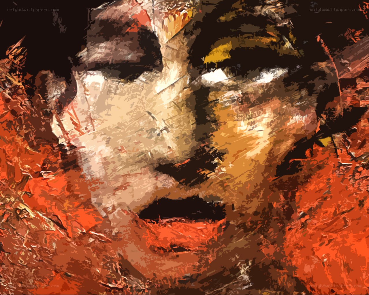 abstract face portrait