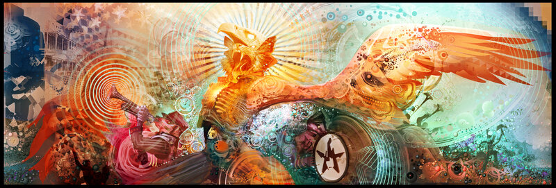 Abstract fantasy creature artwork