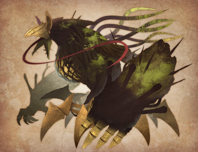 abstract fantasy creature design