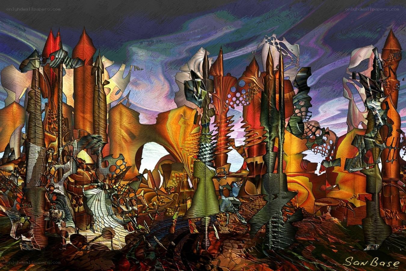 Abstract fantasy landscape