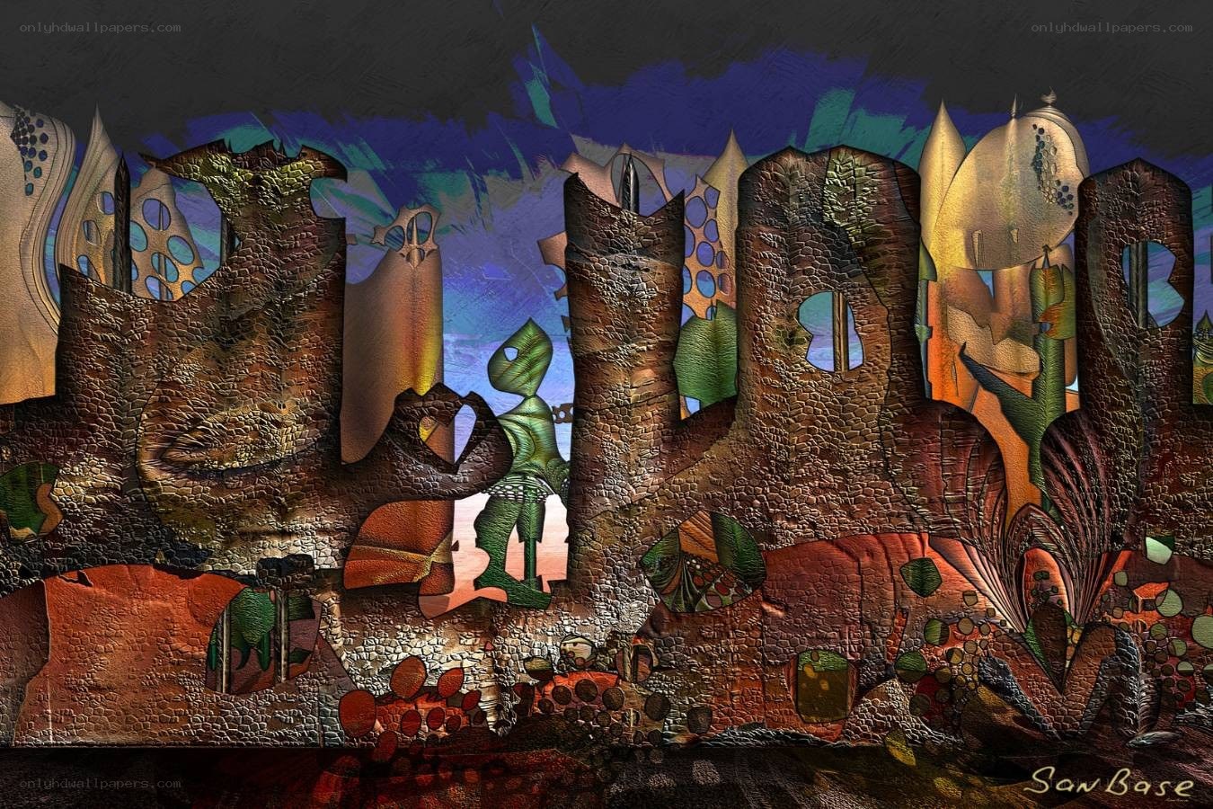 abstract fantasy landscape