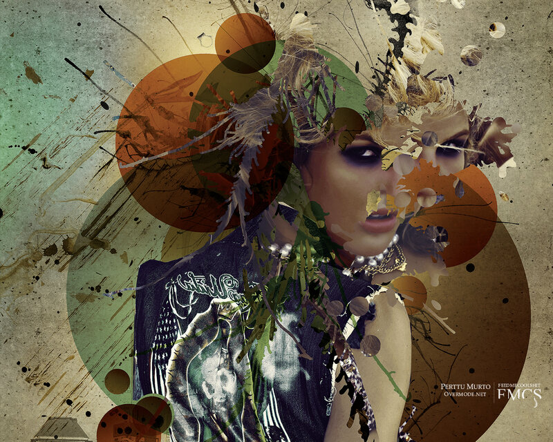 abstract fashion portrait collage