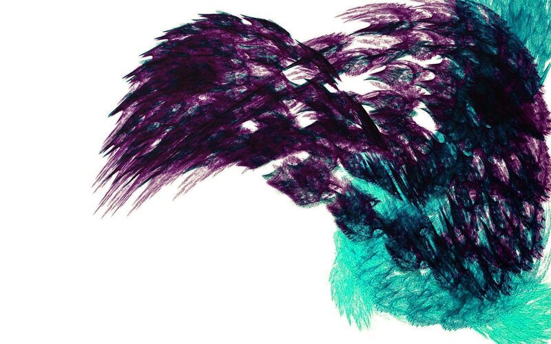abstract feather art