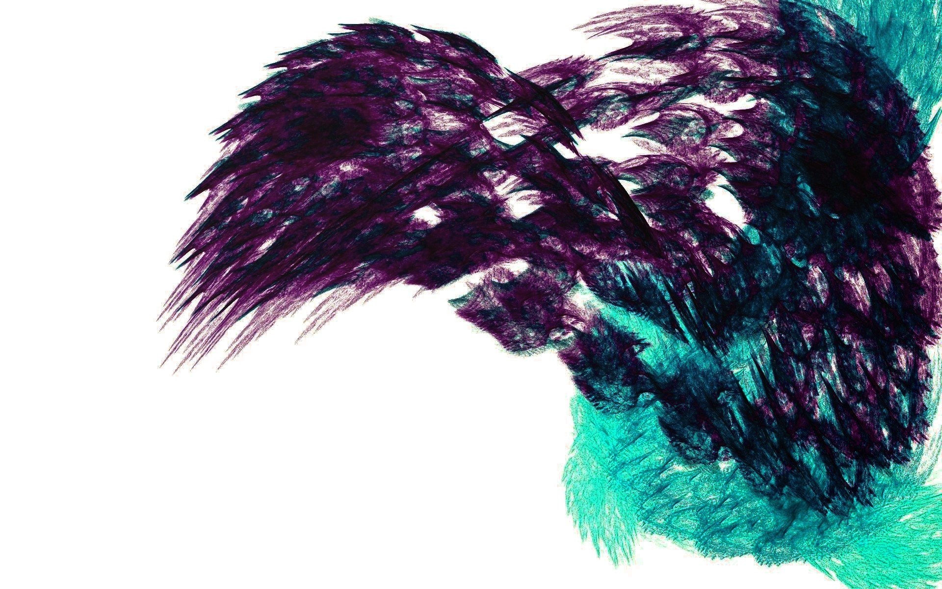 abstract feather art