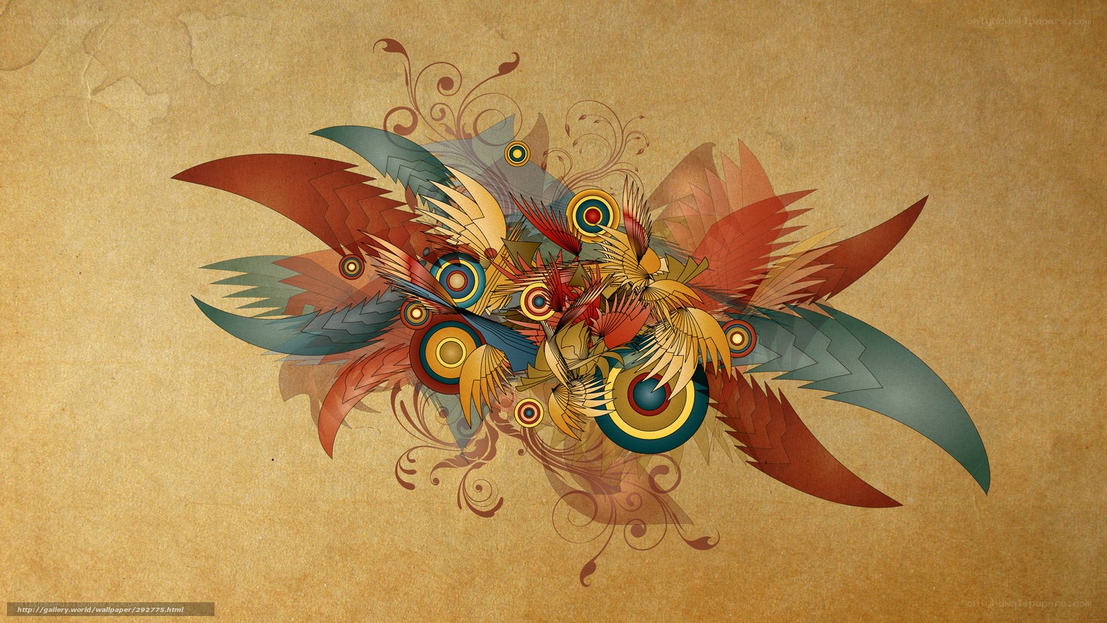 Abstract feather design