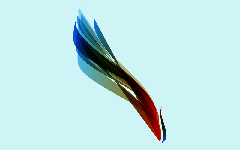 Abstract Feather Design — Blue