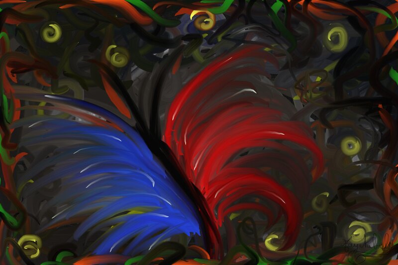 Abstract Feather Shapes