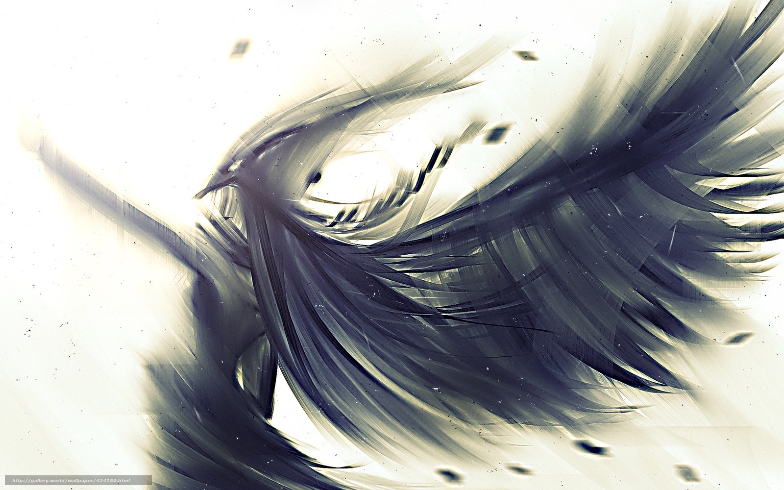 Abstract feather swirl