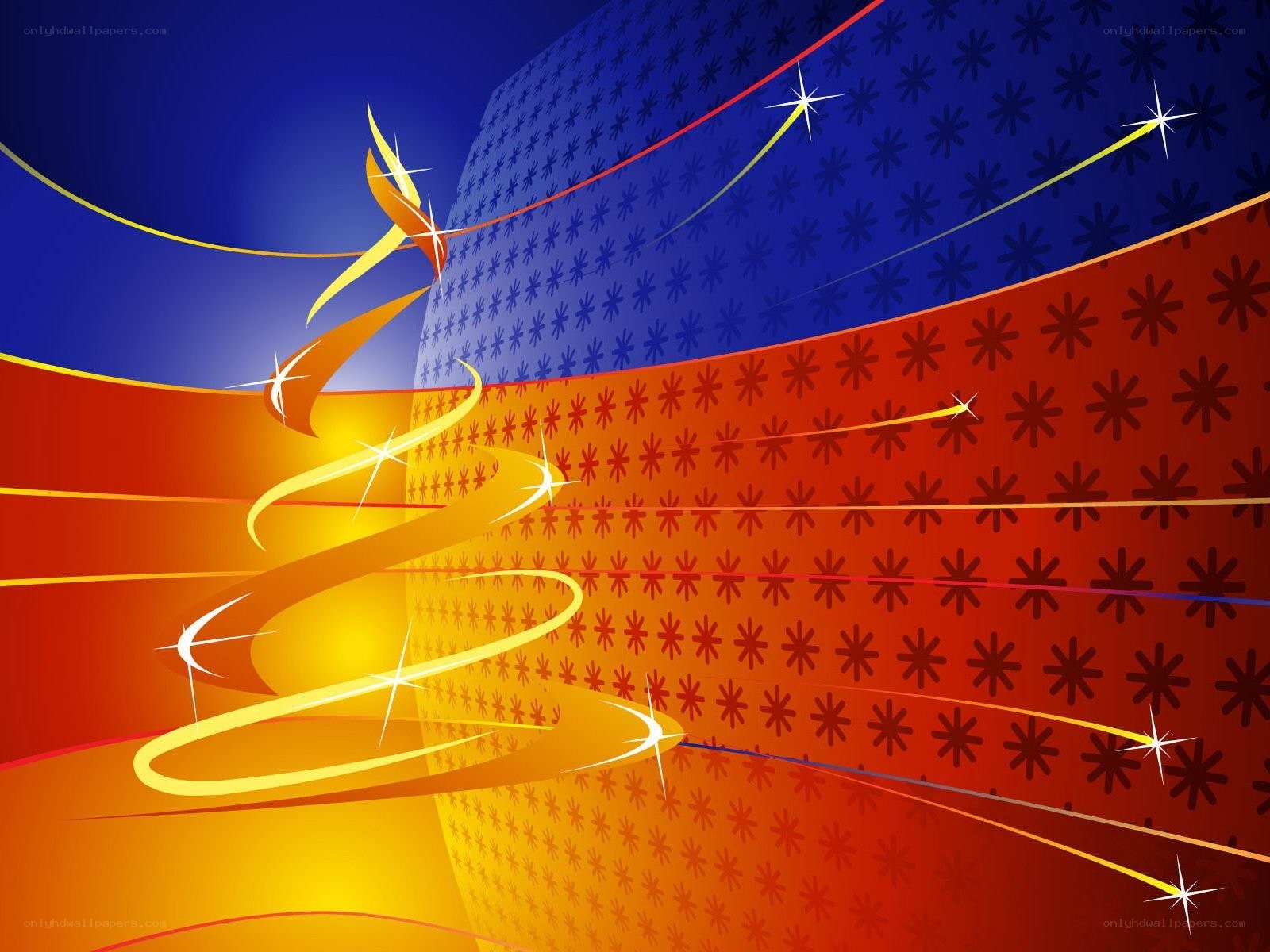 Abstract festive design with stars