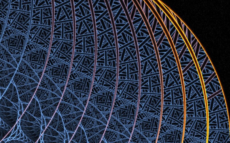 Abstract fiber network pattern