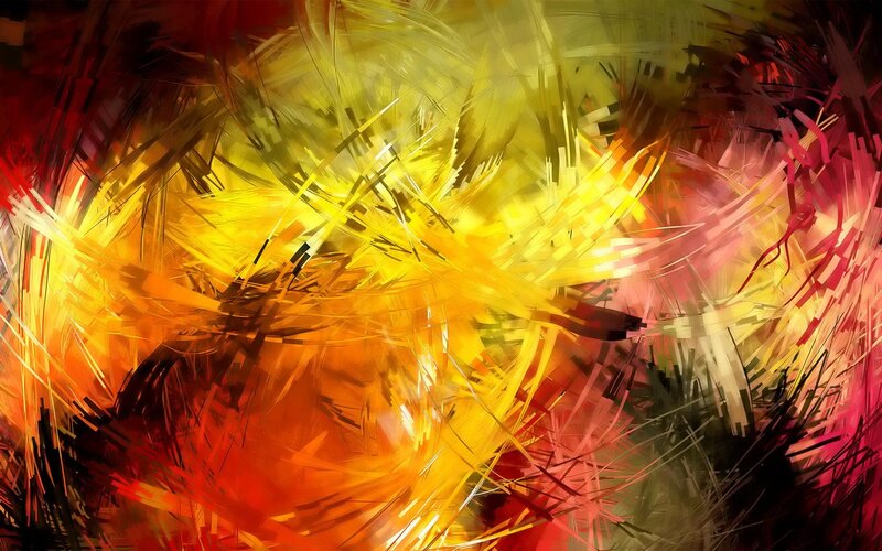 Abstract fiery brushstrokes