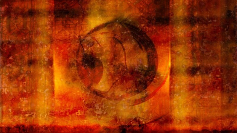 abstract fiery circular design
