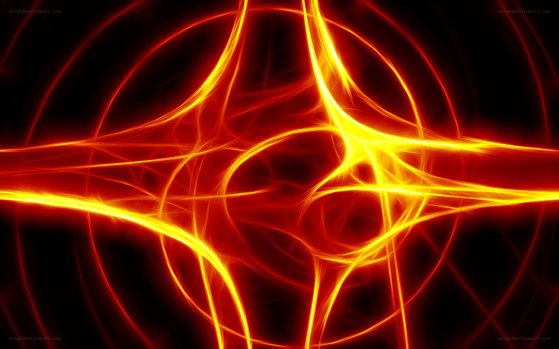 Abstract fiery energy lines