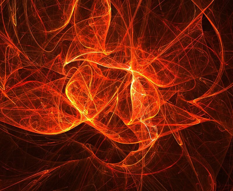 Abstract fiery energy patterns
