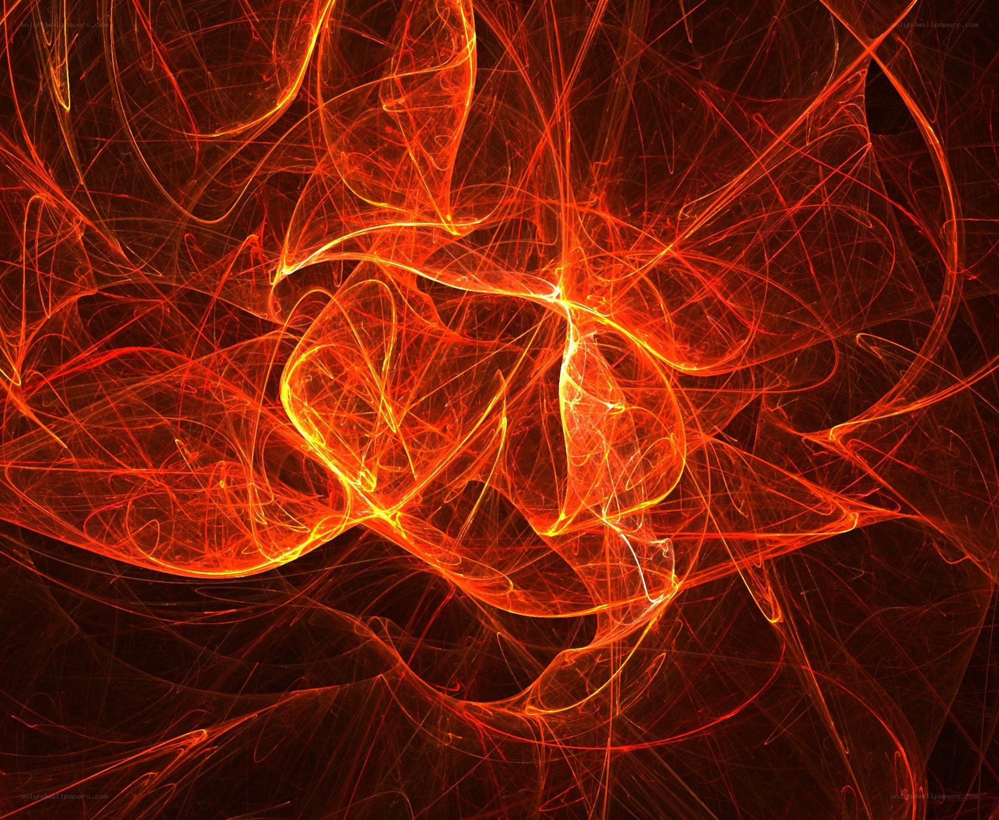 Abstract fiery energy patterns