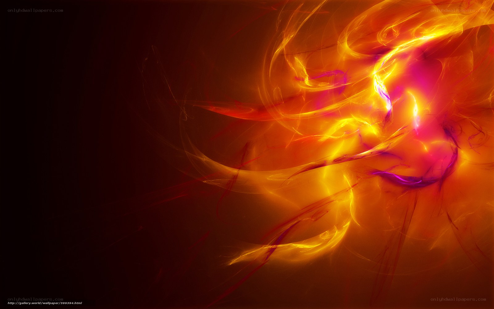 Abstract fiery energy swirl