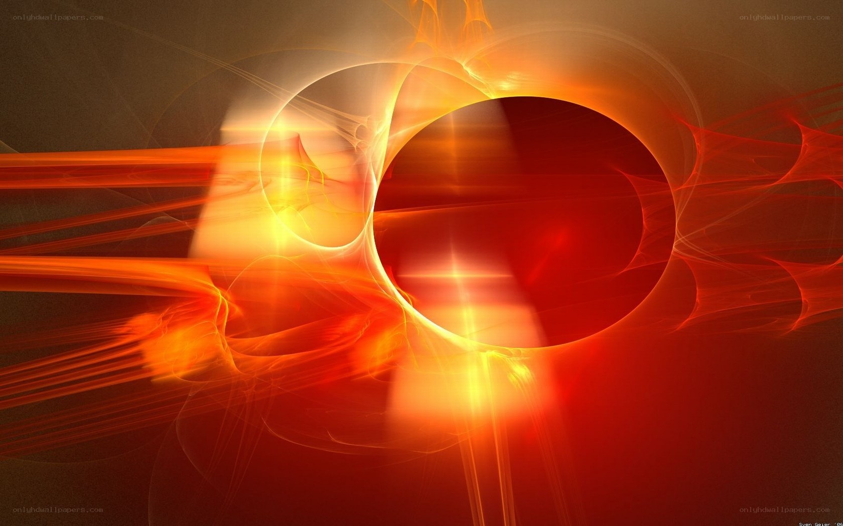 Abstract fiery energy vortex