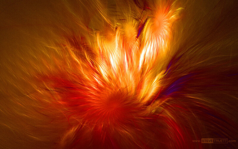 Abstract fiery explosion