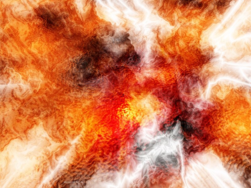 Abstract Fiery Explosion — Orange