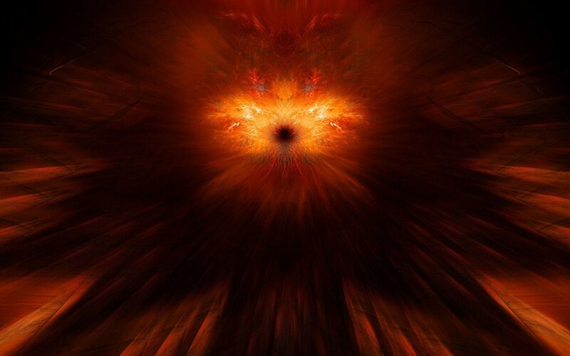 Abstract Fiery Explosion — Red