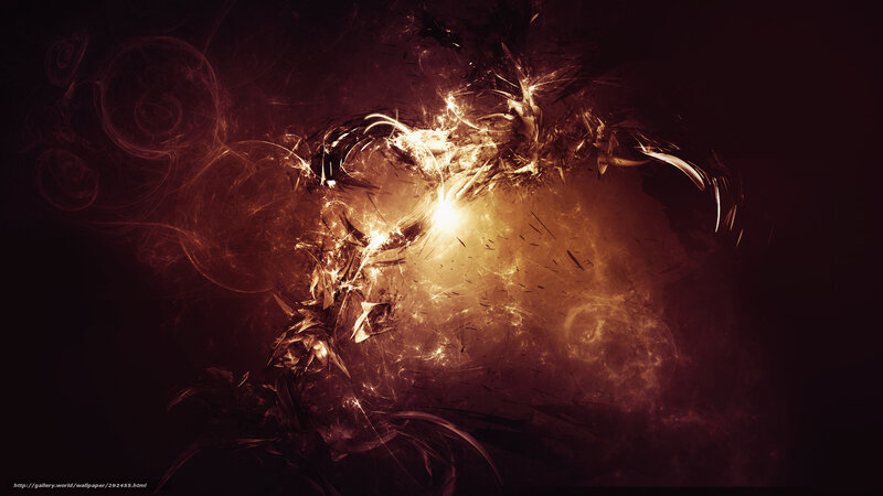 Abstract fiery explosion