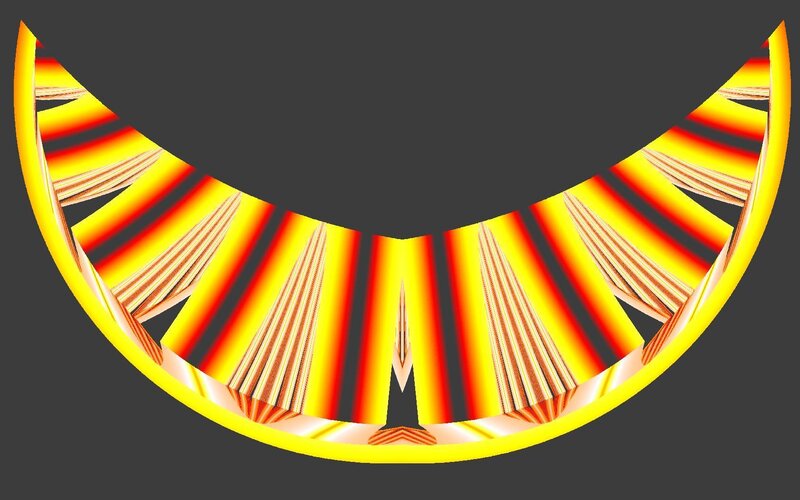 Abstract fiery fan design