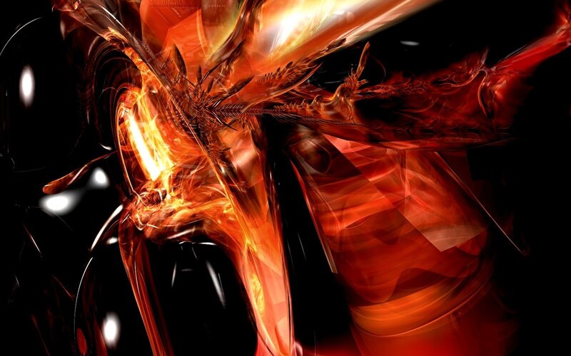 Abstract Fiery Form