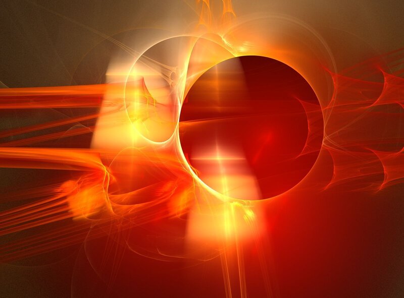 Abstract fiery fractal art
