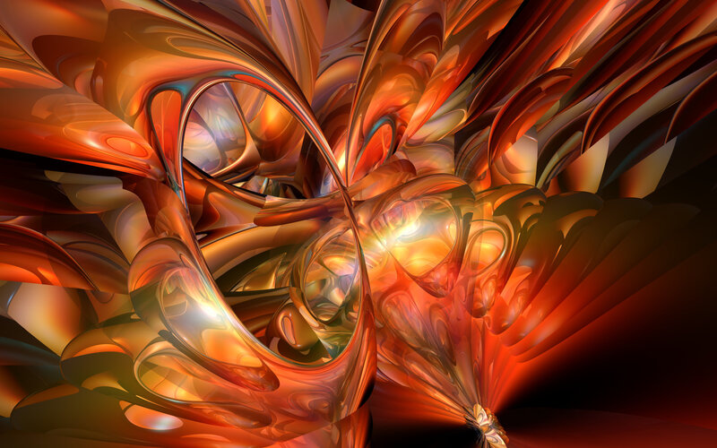 Abstract fiery fractal art