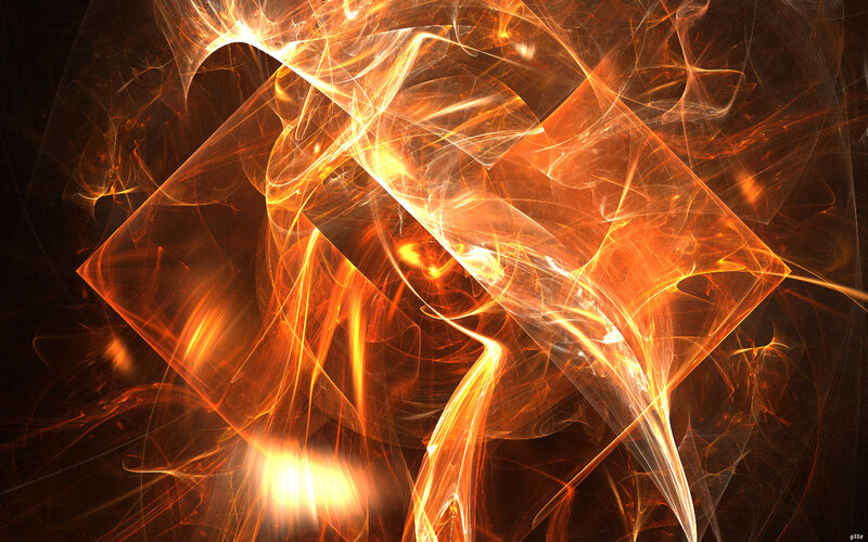 Abstract fiery fractal design