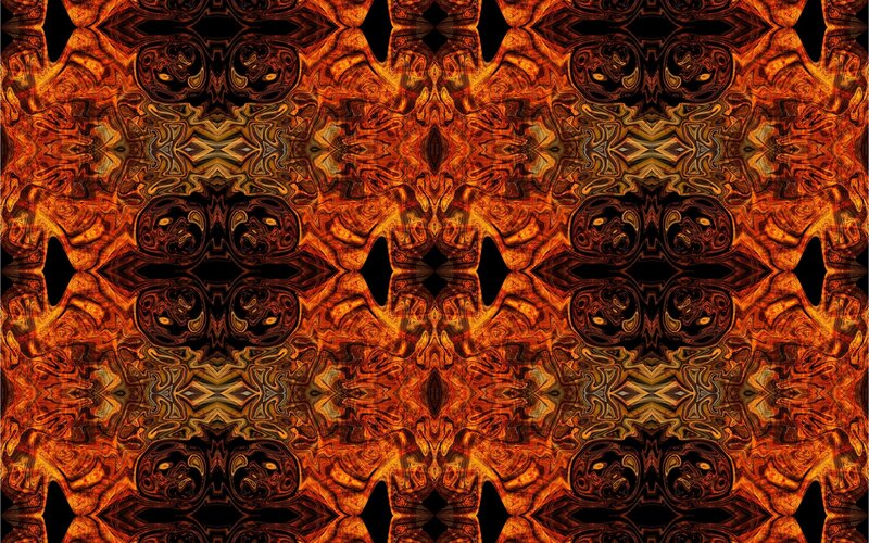Abstract fiery kaleidoscopic pattern