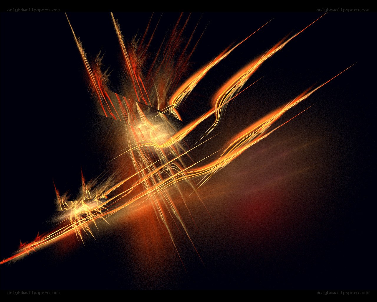 Abstract fiery light streaks