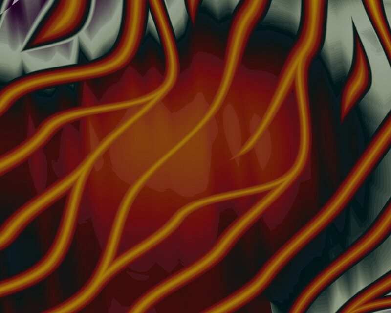 Abstract fiery lines design